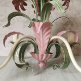 Lustre iron and painted sheet flowers camellias