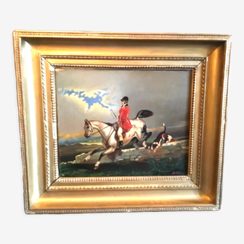 Huile sur toile, James Elliot.école anglaise fin XIXe début XXeme, chasse à courre
