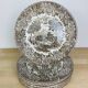 8 plates ironstone brown ironstone iron earth