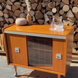 Buffet or vintage bar compass feet and casters