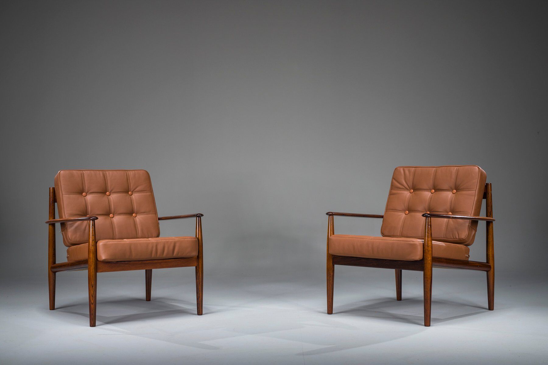 Set of Model 118 armchairs in rosewood by Grete Jalk for France & Son, 1960s