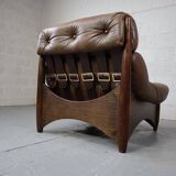 Ranger lounge chair with ottoman by Erik Deforce for Gervan Belgium, 1970.