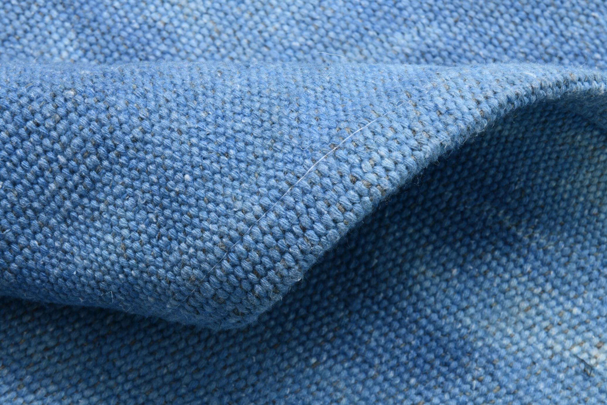 Pastel blue large turkish rug 304x211cm