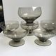 Set of 6 art deco design champagne glasses in smoked glass 30s-40s