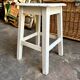 White wooden stool