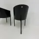 Ensemble postmoderne de 2 chaises en cuir, Italie, 1980