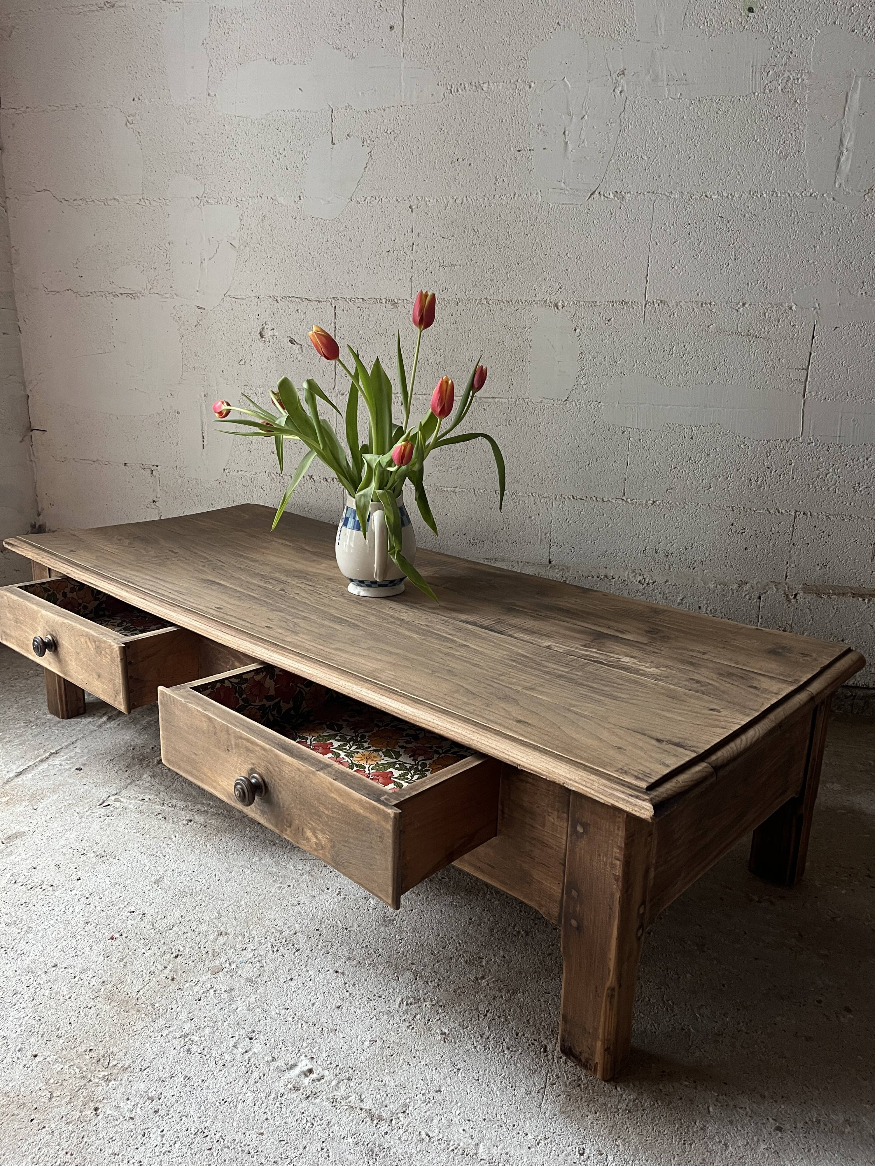 Low farmhouse table