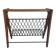 Scandinavian wood and steel magazine rack from the 60s