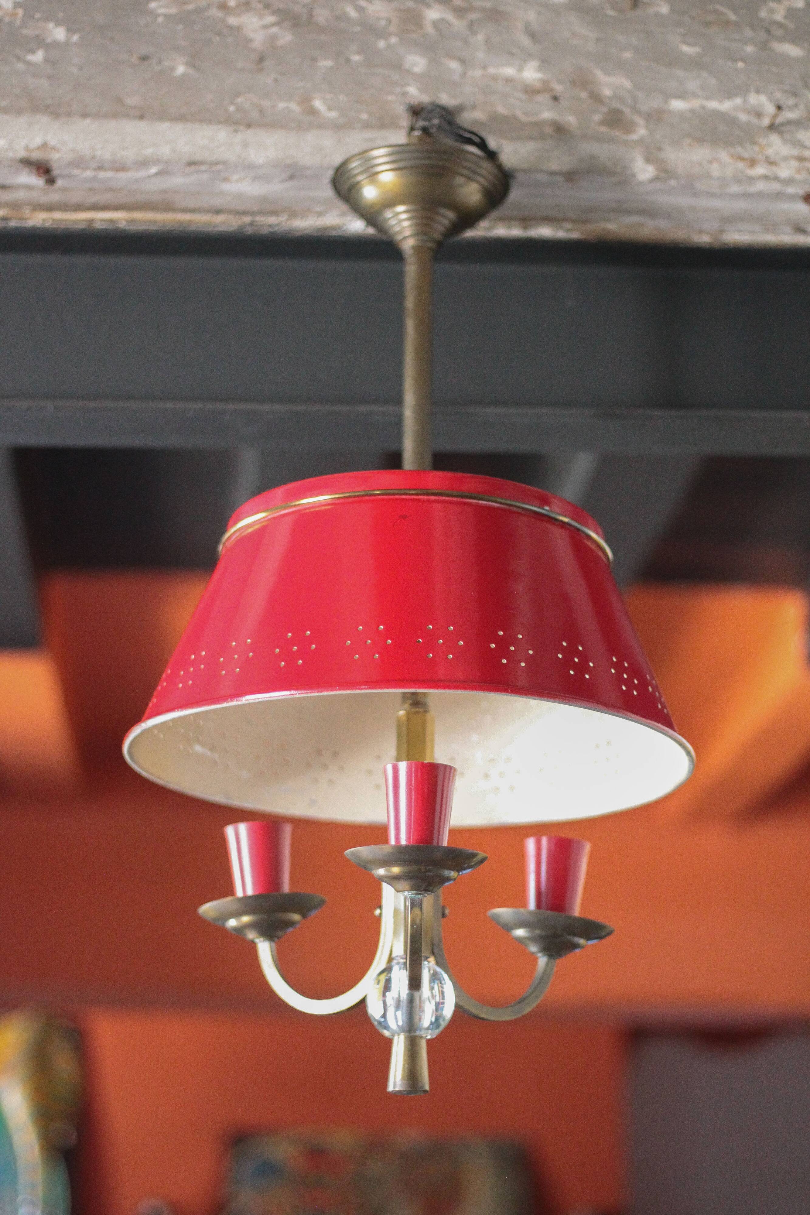 Suspension hot water bottle 3 lights, ceiling lamp, chandelier, vintage ceiling light