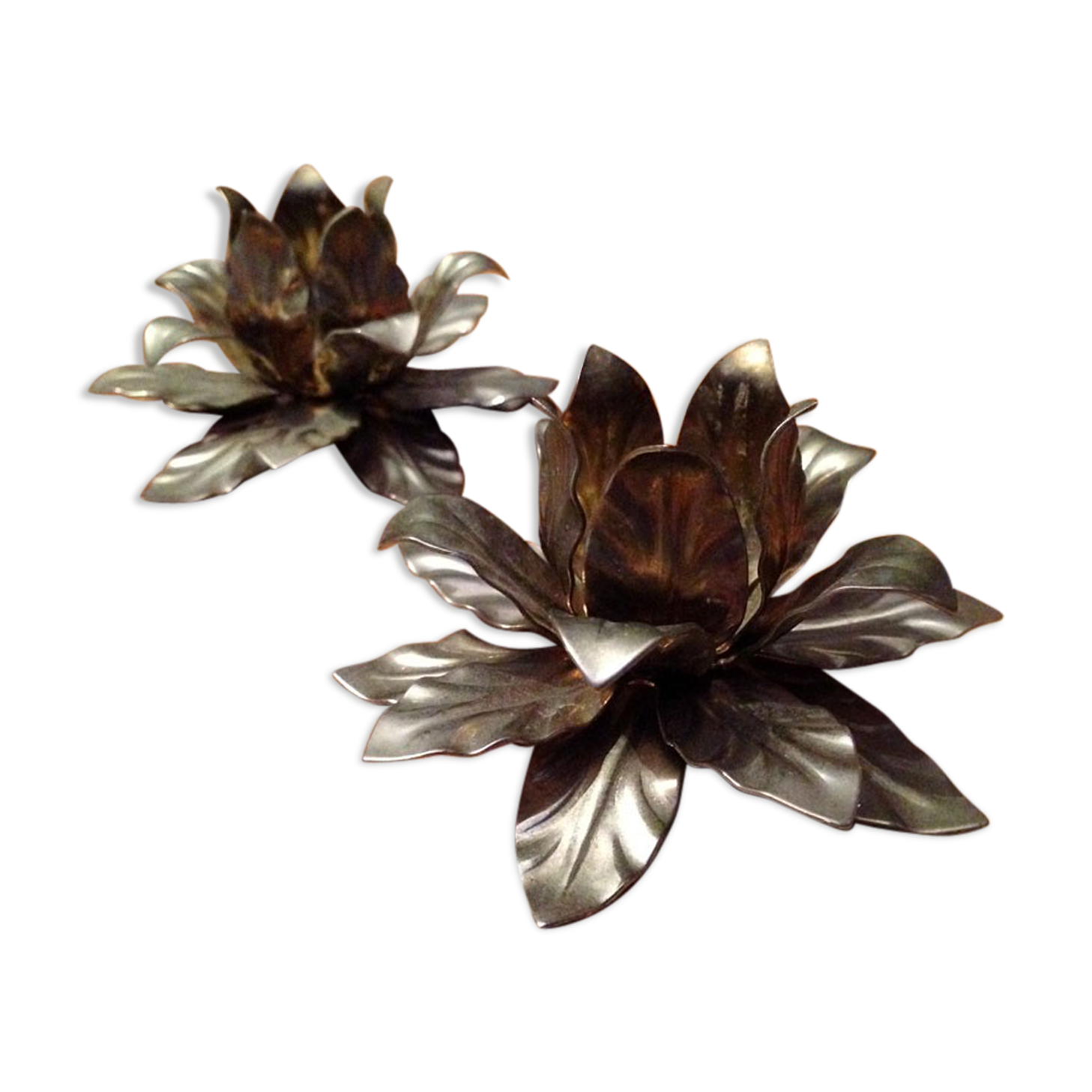 Pair of flower candlesticks