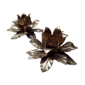 Pair of flower candlesticks