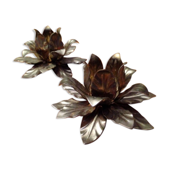 Pair of flower candlesticks