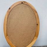 Oval pine mirror 1980 Regain