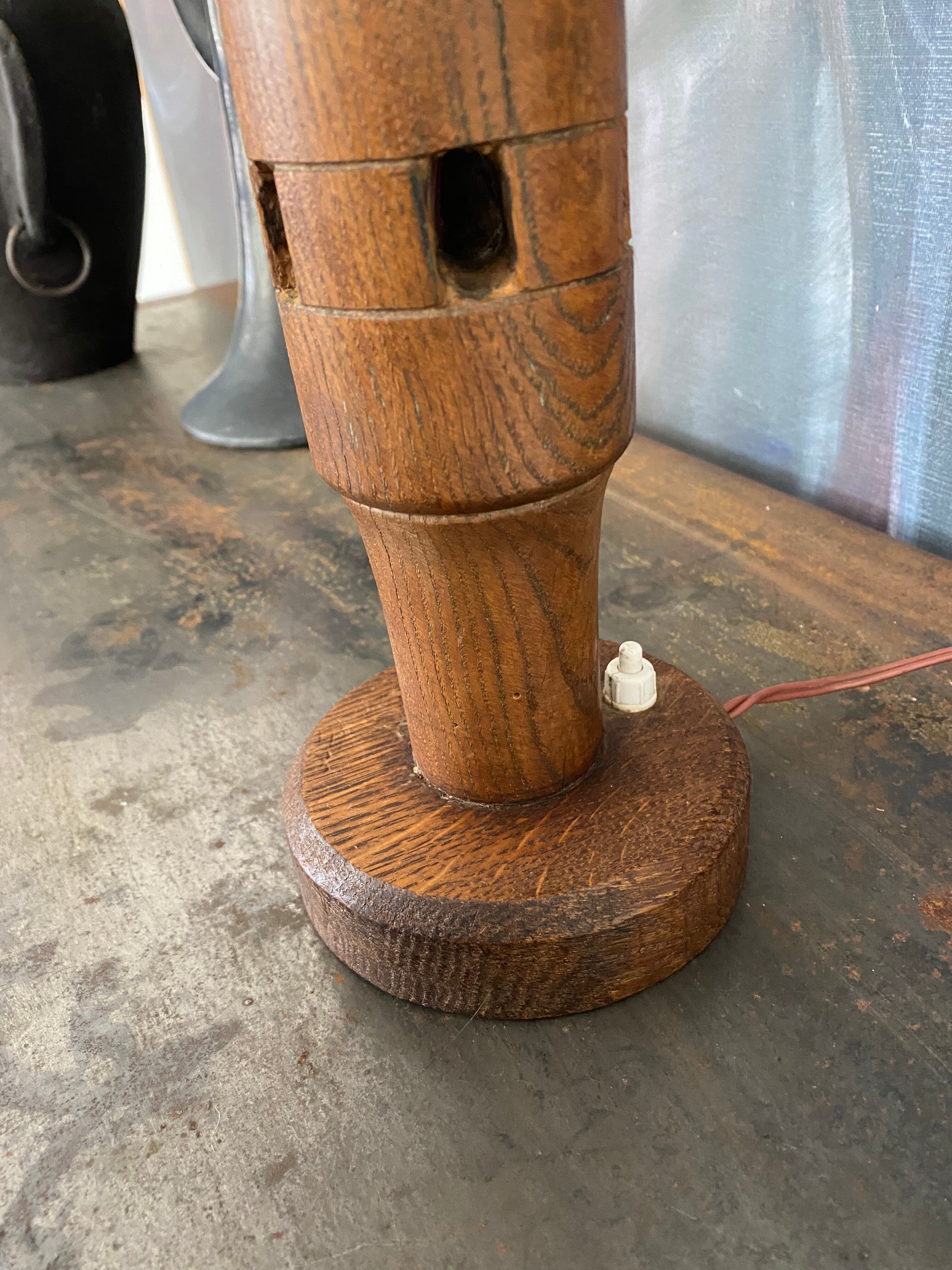 Modernist vintage wood lamp