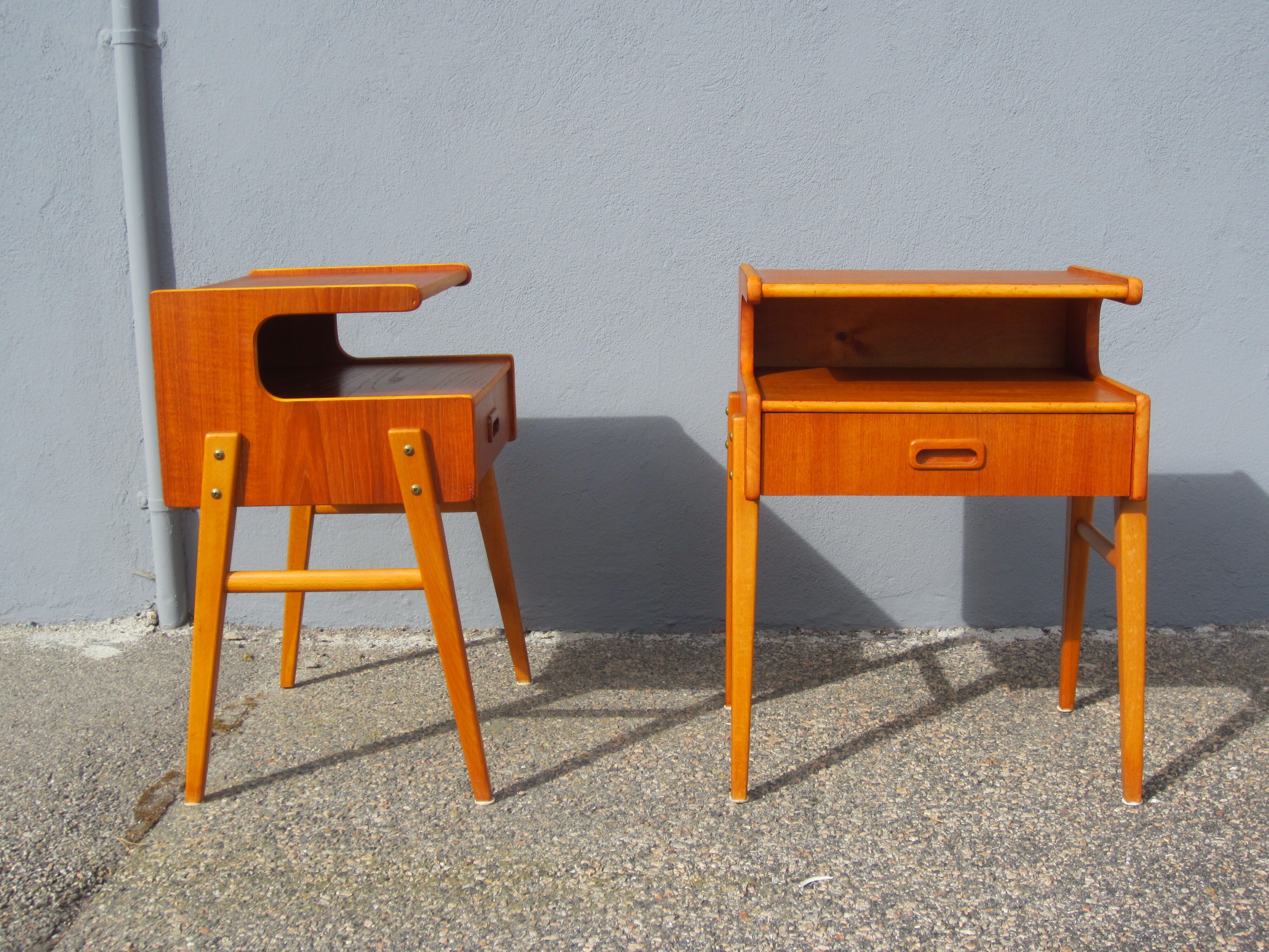 Pair of Scandinavian bedside tables