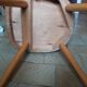 2 chairs bistro Baumann model 740 wood and skaï Scandinavian style