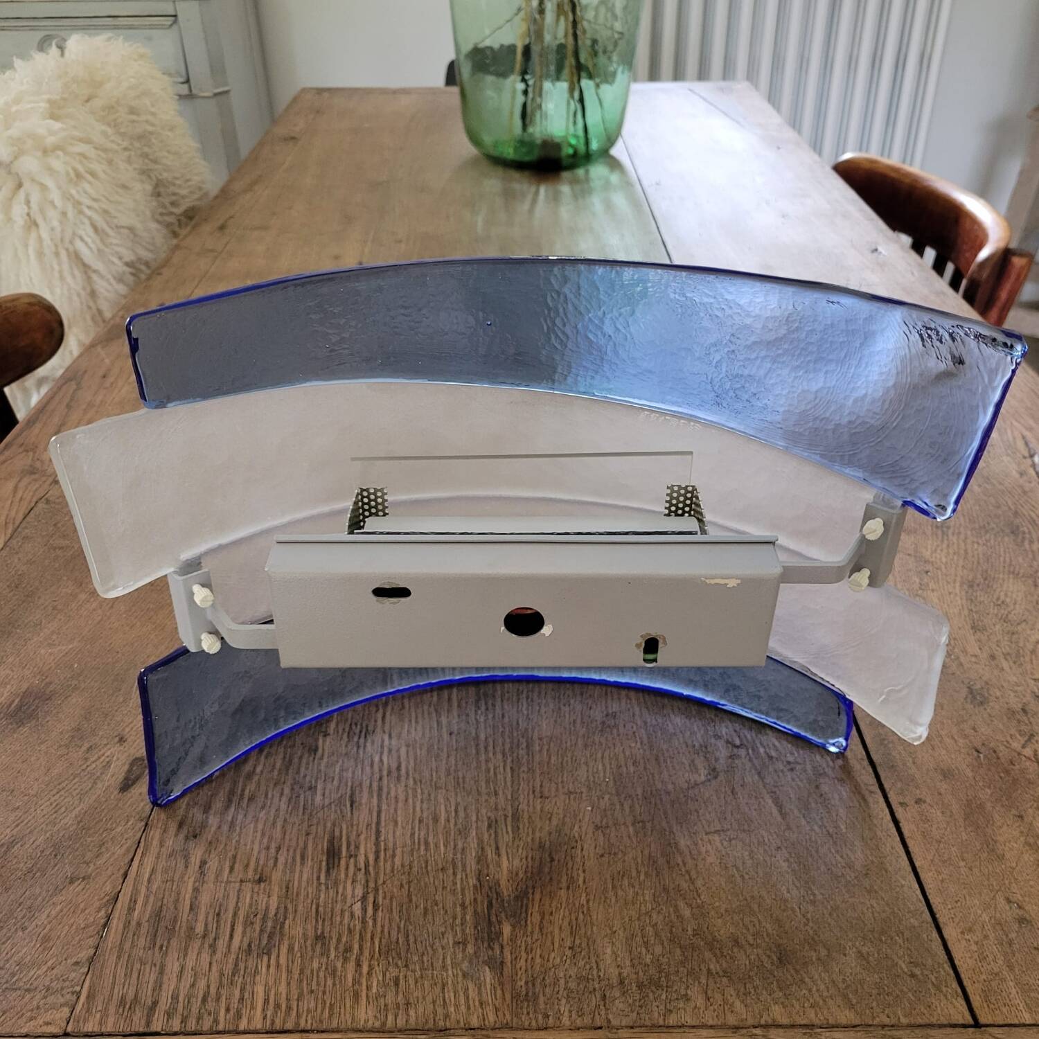 Pair of post-modernist wall lights in blown glass - Murano - vintage