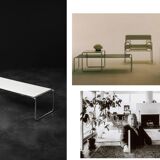 Table basse vintage italienne moderne du milieu du siècle dernier Laccio Kiga par M. Breuer