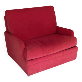Banquette fauteuil lit appoint couleur rubis