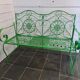 Iron garden bench