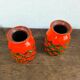 Lot de 2 vases jasba ananas orange
