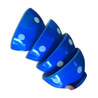 Longchamp blue polka dot bowls