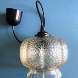 Suspension boule en verre moulé