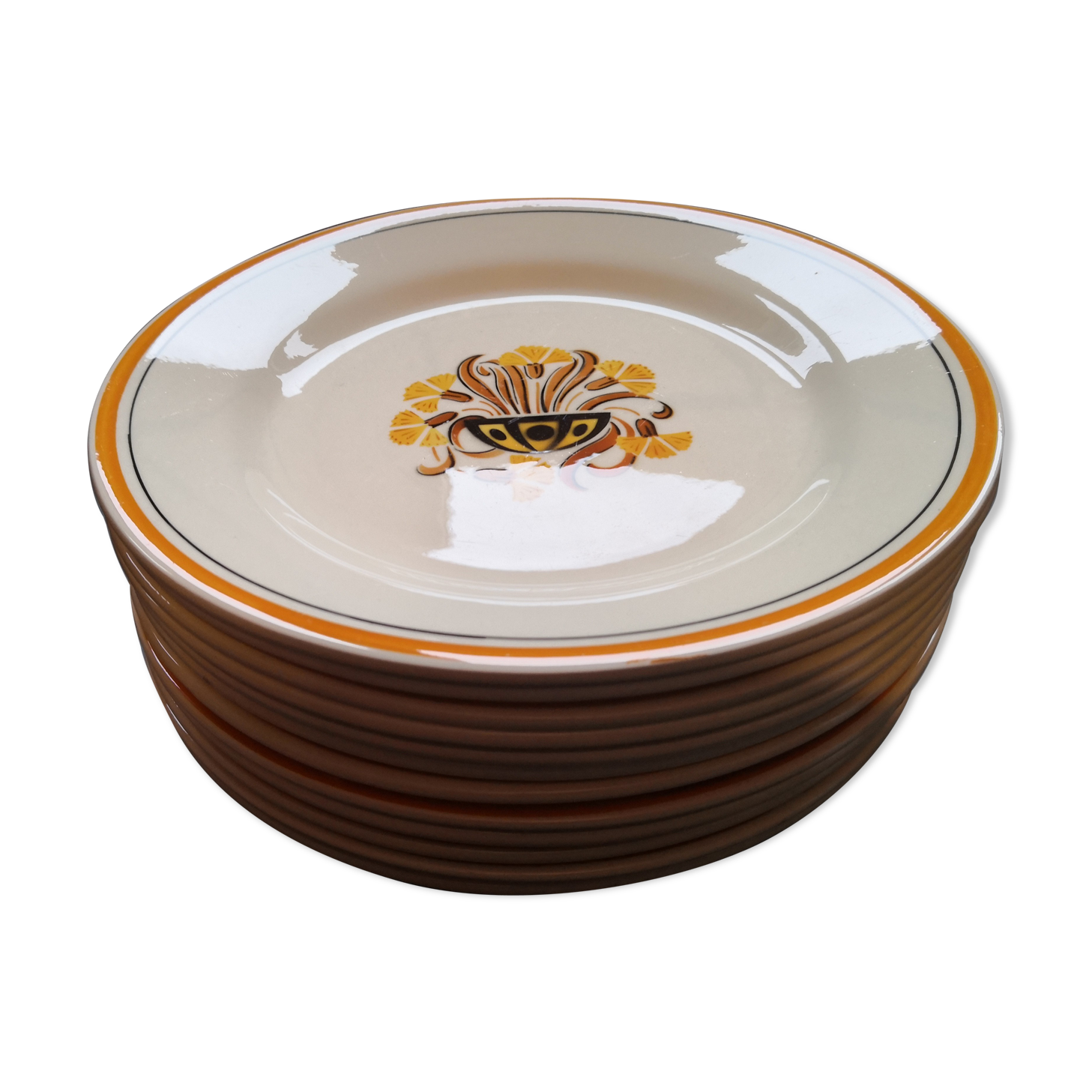 12 flat plates model carny of Creil and Montereau