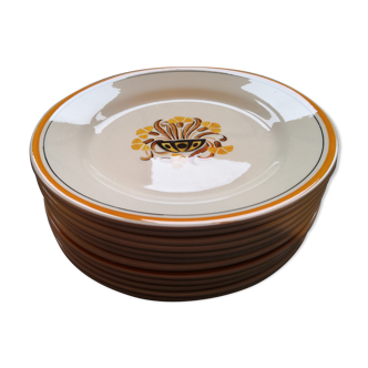 12 flat plates model carny of Creil and Montereau