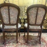 Paire de fauteuils de style Louis XV en chêne