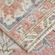 7x11 Salmon Pink & Blue Vintage Persian Rug, Large Floral Rustic Decor