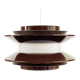 Pendant light "Trava" brown version by Carl Thore for Granhaga Metallindustri. Sweden 1970s.
