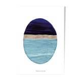 Totem deep purple illustration - 50 x 70 cm provided out of frame