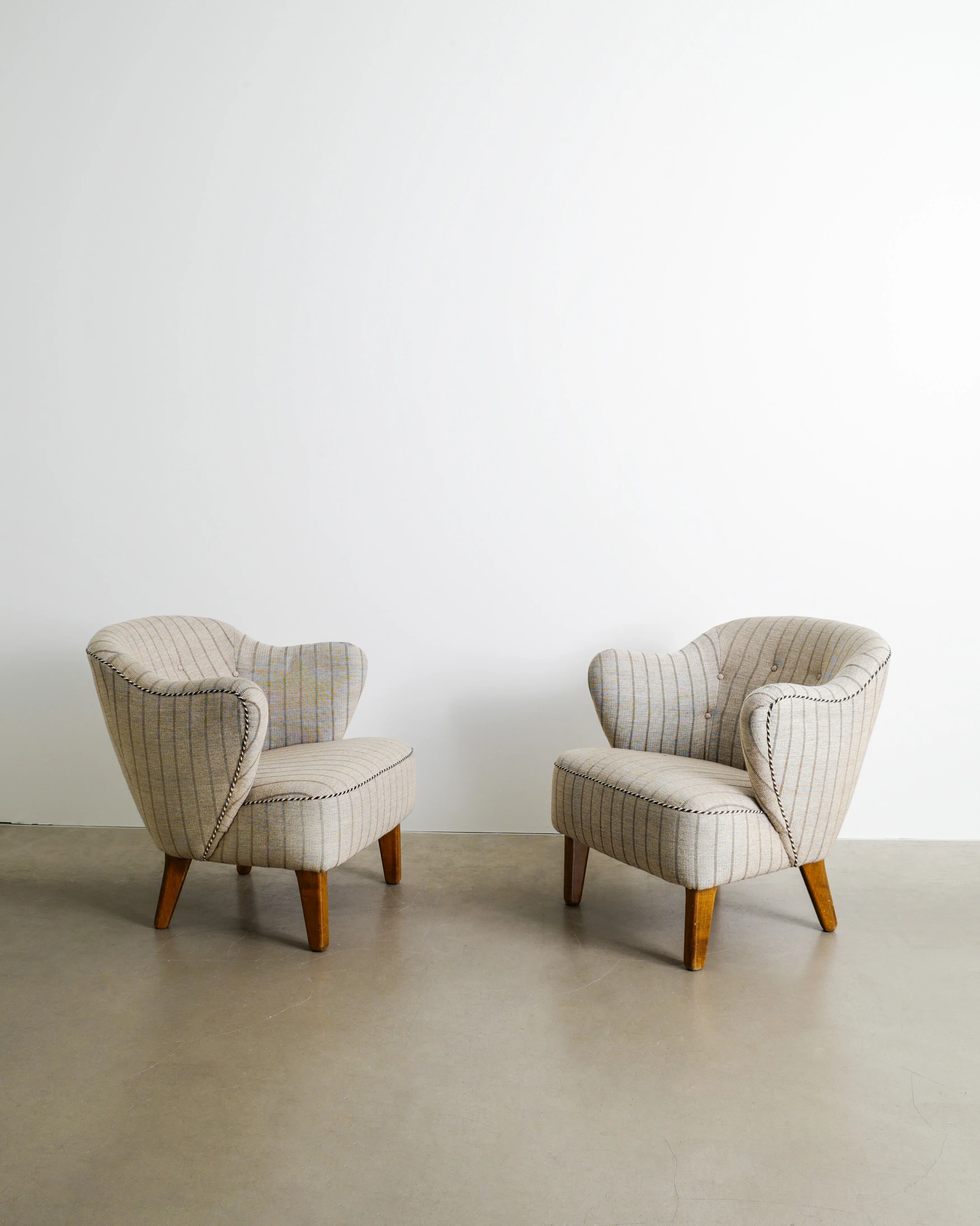 Vintage Danish Sculptural Armchairs by Flemming Lassen, 1960s