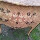 Commode ancienne en marqueterie style louis xv avec plateau marbre