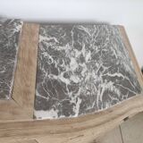 Art Deco sideboard with gray marble