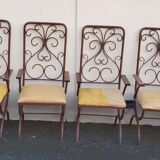 Set of 6 artistic ironwork armchairs by Raymons Menos d'Haiti