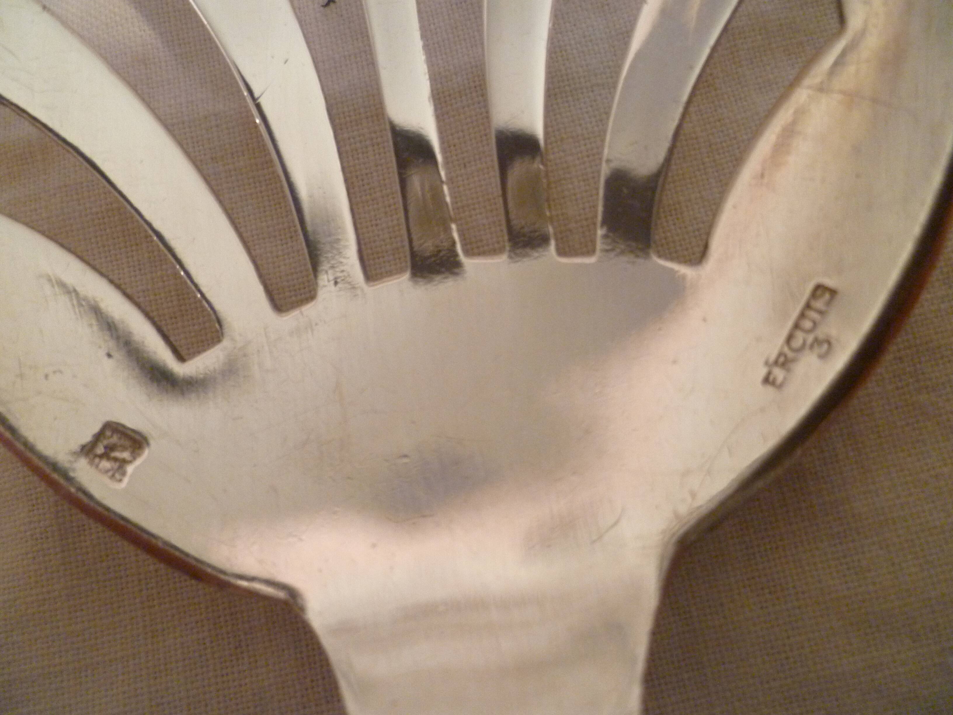 Olive spoon in silver met.ercuis pearl model