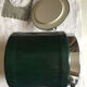 Ice bucket 1970 green leather