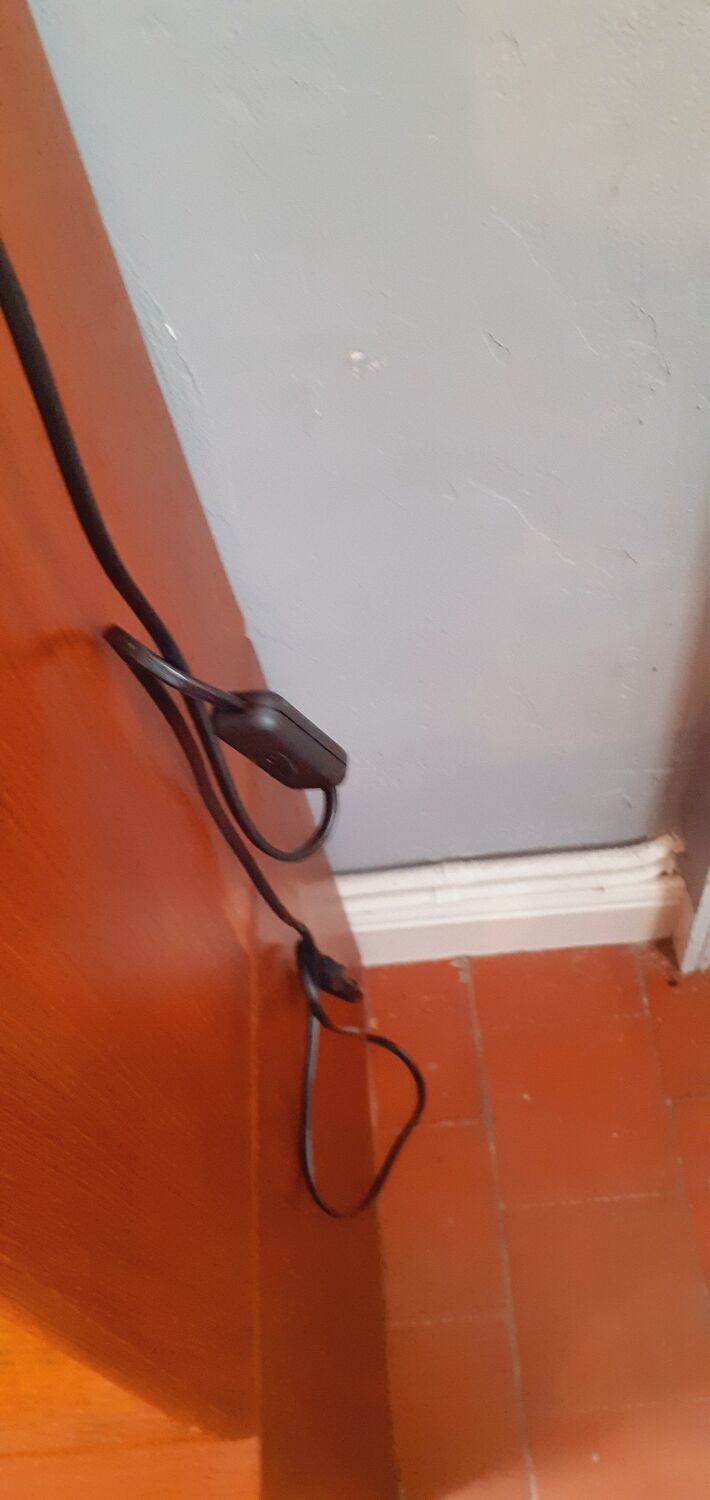 Lampe vintage en terre cuite année 40
