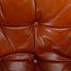 Cognac Leather Swivel chair, 1960s