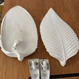 Charm leaf plaster wall lamp