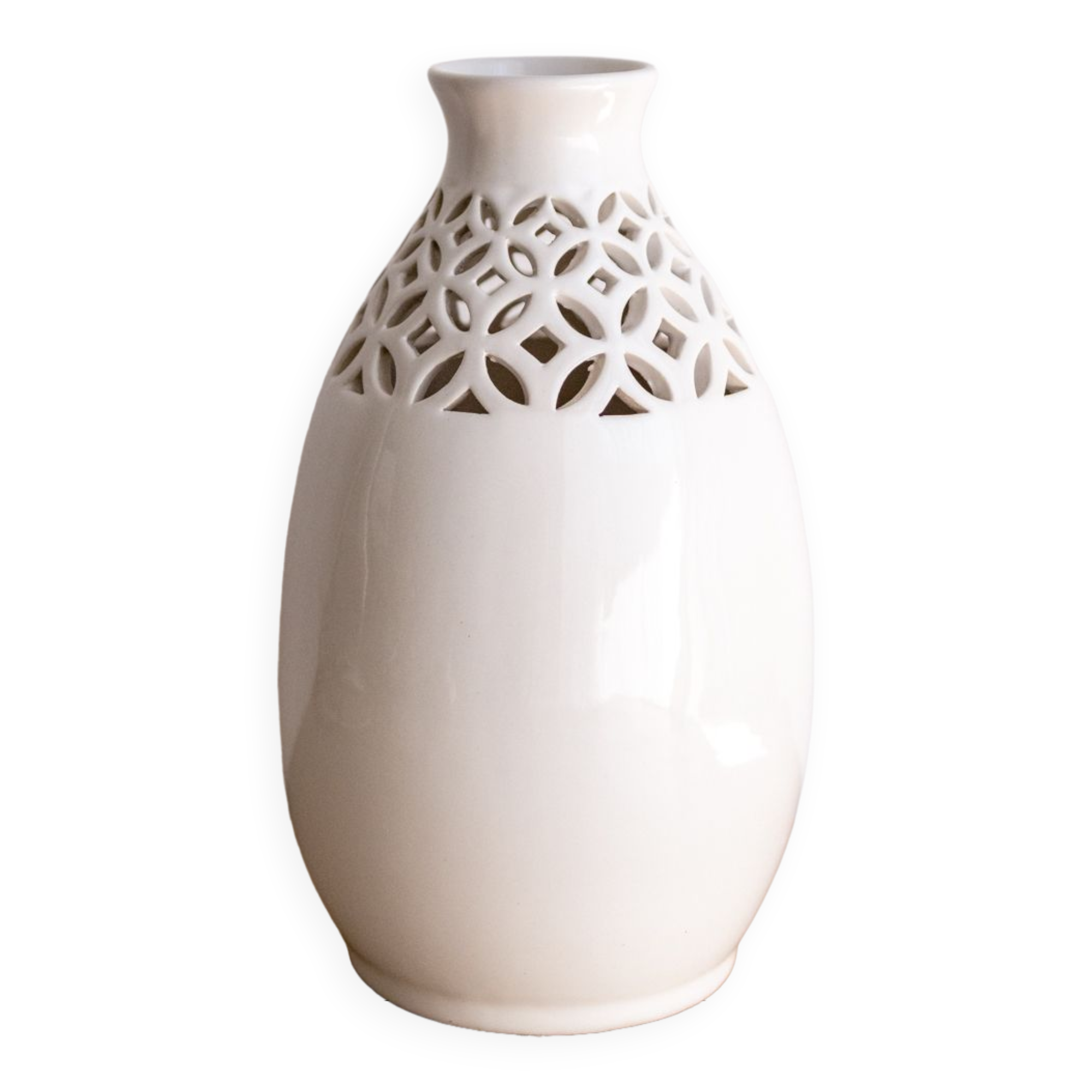 White ceramic vase