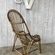 Grand fauteuil en rotin vintage