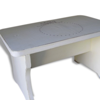 Footrest in white weathered wood