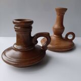 Lot of candlestick in vintage gres