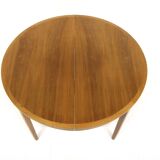 Scandinavian walnut dining table, Sweden, 1960s