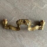 Pair of gilded bronze wall lamps, France, 1940