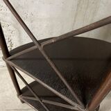 70s rattan corner cabinet