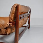 Mole sofa in leather by Sergio Rodrigues. 1960s Made in Brazil